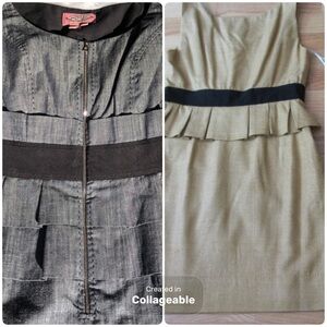 2 Phoebe Couture peplum front zip dresses. size 6